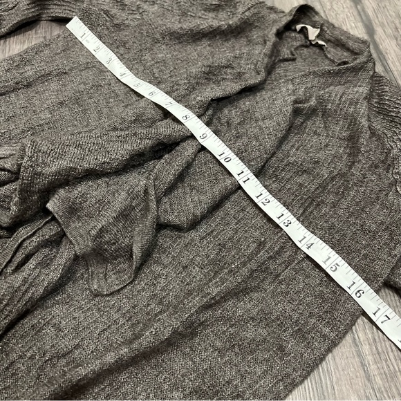 Helmut Lang Helmut Voltage draped waterfall grey Eco alpaca silk cardigan - Picture 6 of 6